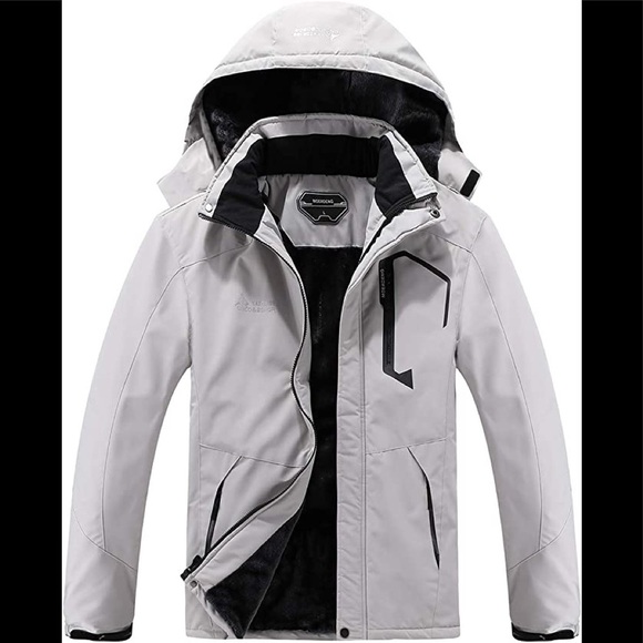Mens Skiing Jqcket Other - New Mens Artic Thick Interior Fleece Lined Jacket Zipper Pockets